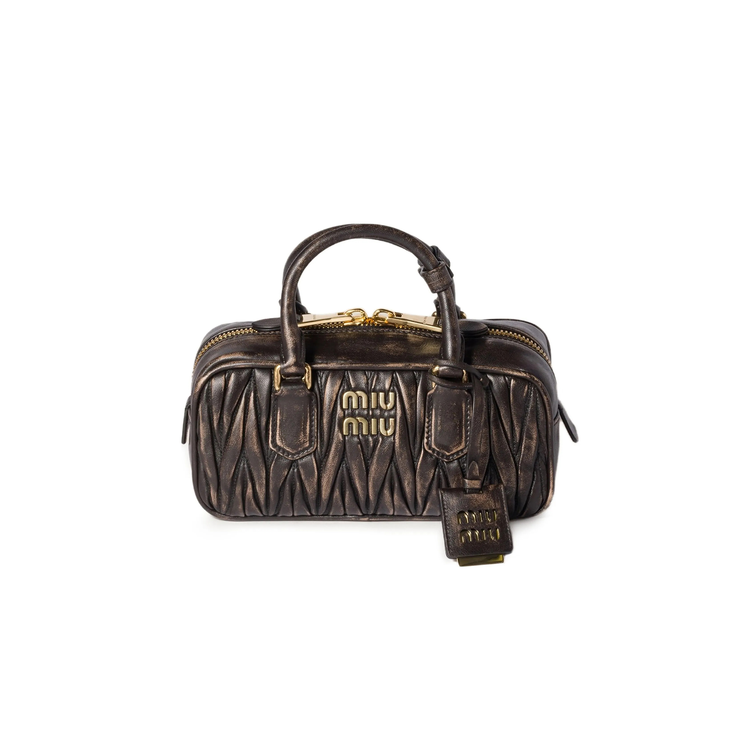 MIU MIU ARCADIE MATELASSÉ LEATHER TOTE BAG  (22*10.5*7.5cm)